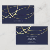 Goldene Imitate Fossil & Jegliche Farbe Elegantes  Visitenkarte (Vorne/Hinten)