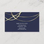 Goldene Imitate Fossil & Jegliche Farbe Elegantes Visitenkarte (Rückseite)