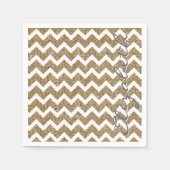 Goldene Imitate Glitzer-Effekte Serviette (Vorderseite)