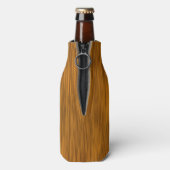Goldene Imitate im Hintergrund Flaschenkühler (Flasche Rückseite)