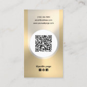 Goldene Imitate Metallfotograf Visitenkarte (Rückseite)