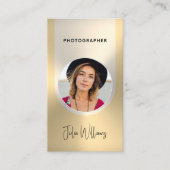 Goldene Imitate Metallfotograf Visitenkarte (Vorderseite)