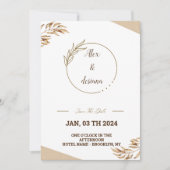 Goldene Imitation Einladung (Vorderseite)