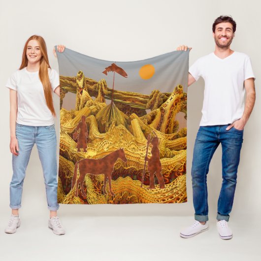 Goldene Indianer Fleecedecke (Beispiel)