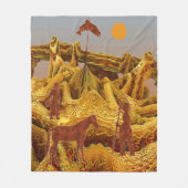 Goldene Indianer Fleecedecke (Vorderseite)