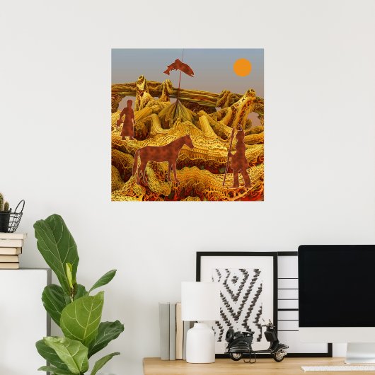Goldene Indianer Poster (Heimbüro)