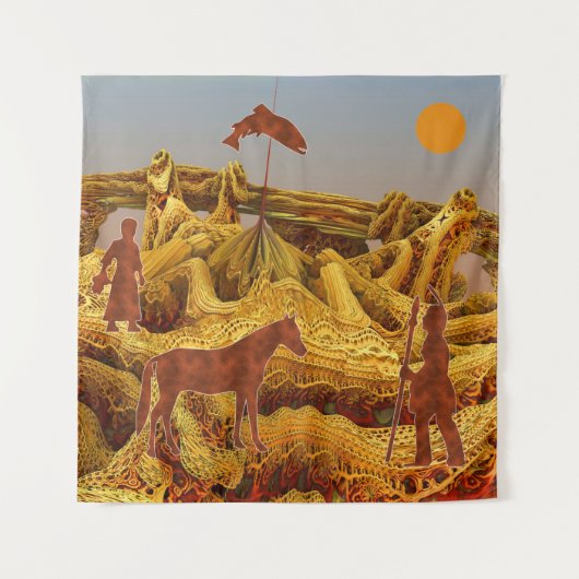 Goldene Indianer Wandteppich (Vorderseite)