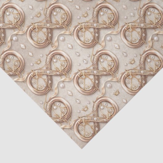 Goldene Infinity-Hochzeitstaschentücher aus Papier (Ausschnitt)