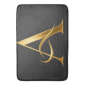 Goldene Initiale A Minimalistisches Design Badematte (Vorderseite Vertikal)