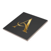 Goldene Initiale A Minimalistisches Design Fliese (Seite)