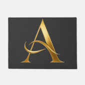 Goldene Initiale A Minimalistisches Design Fußmatte (Vorderseite)