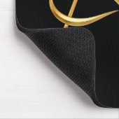 Goldene Initiale A Minimalistisches Design Mousepad (Ecke)