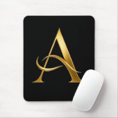 Goldene Initiale A Minimalistisches Design Mousepad (Mit Mouse)