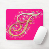 Goldene Initiale F - niedliches Mousepad (Mit Mouse)
