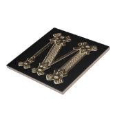 Goldene Initiale oder Monogramm des Buchstabe-M Fliese (Seite)