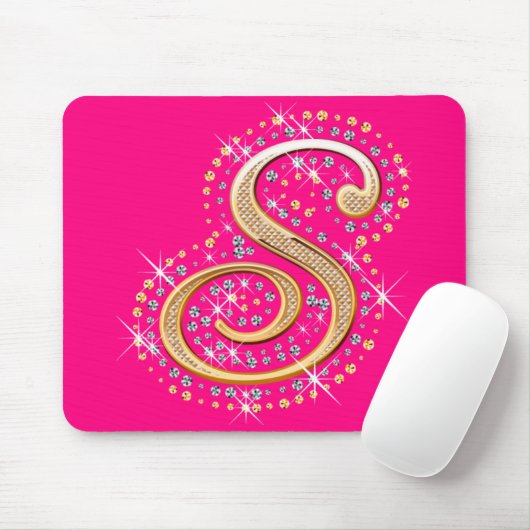 Goldene Initiale "S" Mousepad (Mit Mouse)