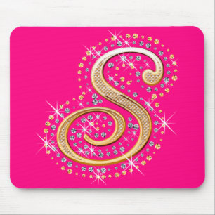 Goldene Initiale "S" Mousepad