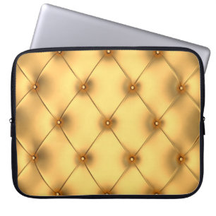 Goldene Innendekoration des Glamours Laptopschutzhülle