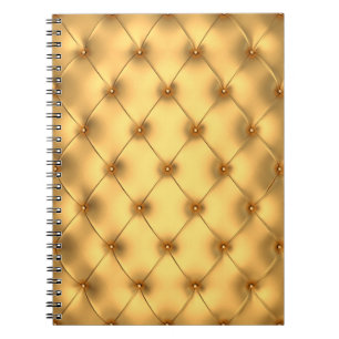 Goldene Innendekoration des Glamours Notizblock