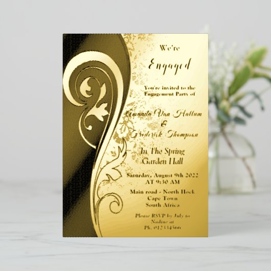 Goldene Inspiration Folieneinladung (Stehend vorne)