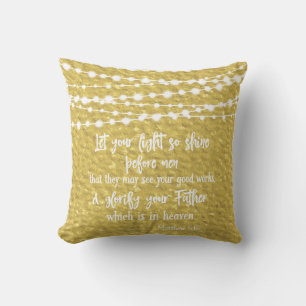 Goldene Inspiration: Lass dein Licht leuchten Bibe Kissen