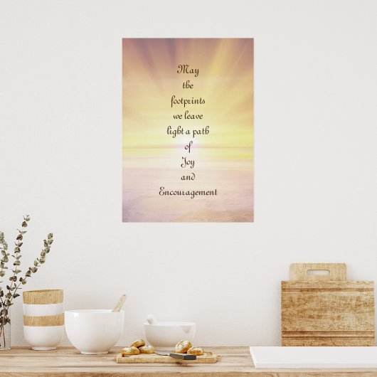 Goldene Inspiration und Förderung Poster (Küche)