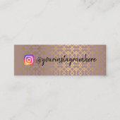 Goldene Instagramm-Social-Media Mini Visitenkarte (Vorderseite)