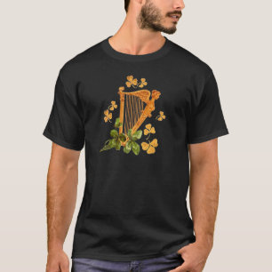 Goldene irische Harfe - Erin gehen Bragh T-Shirt