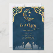 Goldene Islamische Kunst Party Eid Einladung (Vorderseite)