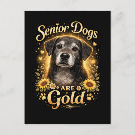 Goldene Jahre, treue Herzen Postkarte