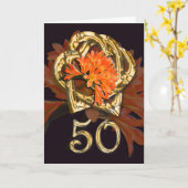 Goldene Jahresjubiläumskarte Karte (Gelbe Blume)