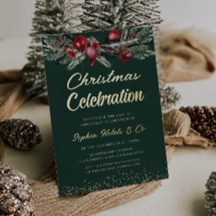 Goldene jährliche Weihnachtsgala-Party-Feier Gold Folieneinladung