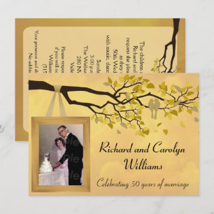 Goldene Jubiläums-Einladung zum 50. Hochzeitstag f Einladung