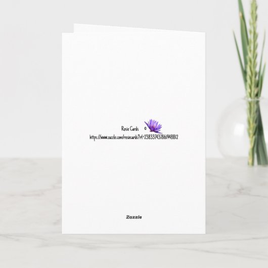 Goldene Jubiläumskarte mit Sonnenblumen & Bienen Dankeskarte (Rückseite)