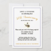 Goldene Jubiläumskartendusche mit Foto Einladung (Rückseite)