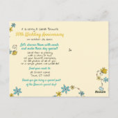 Goldene Jubiläumskartendusche Postkarte (Rückseite)