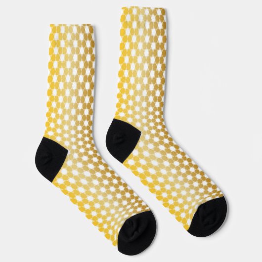 Goldene jüdische Star Pattern Urlaubsocken Socken (Rechts)