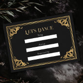 Goldene Jugendstil-Gotische Tarot-Card Song-Anfrag Begleitkarte