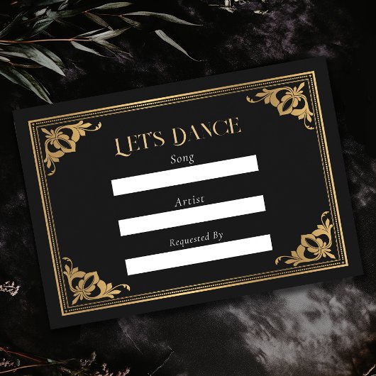 Goldene Jugendstil-Gotische Tarot-Card Song-Anfrag Begleitkarte