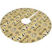 Goldene Jugendstil-Weihnachtsdekoration Polyester Weihnachtsbaumdecke (Schrägansicht)