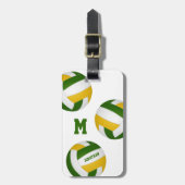 Goldene Jungs Mädchen Volleyball-Reiseteam-Geschen Gepäckanhänger (Vorderseite vertikal)