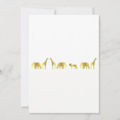 Goldene Jungtiere Kinderdusche Einladung (Rückseite)