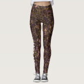 Goldene Juwelen, Lila, Avocado-Glitzer, CUSTOM-TEX Leggings (Vorderseite)