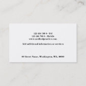 Goldene Kaduceus elegante Ärztin Visitenkarte (Rückseite)