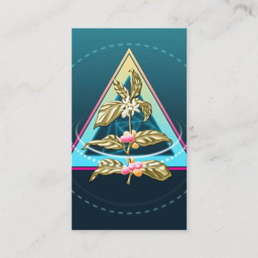 goldene Kaffee-Pflanze Treuekarte (Vorderseite)