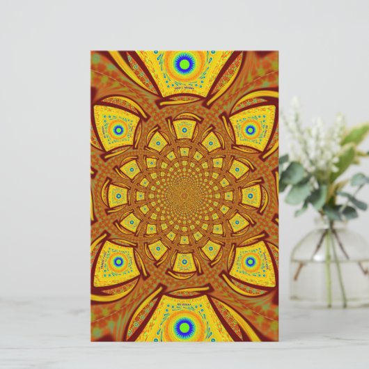 Goldene Kaleidoskop Kunst, Dichtung Briefpapier (Stehend Vorderseite)