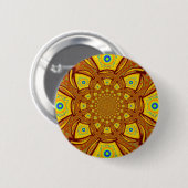 Goldene Kaleidoskop Kunst, Dichtung Button (Vorne & Hinten)