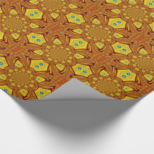 Goldene Kaleidoskop Kunst, Dichtung Geschenkpapier (Ecke)