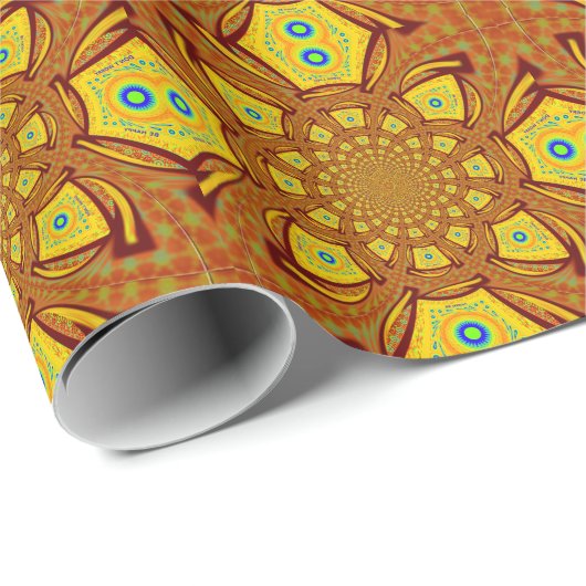 Goldene Kaleidoskop Kunst, Dichtung Geschenkpapier (Rolleneckpunkt)