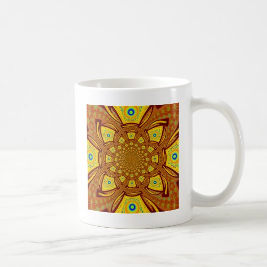 Goldene Kaleidoskop Kunst, Dichtung Kaffeetasse (Rechts)
